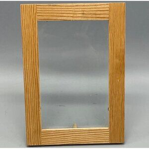 Photo frame wooden glass stick stand brown frame size 5 x 6.75" photo READ